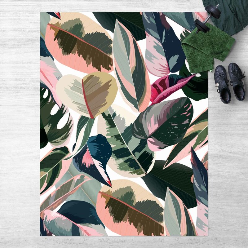 

Bilderwelten - Alfombras vinílicas - Pink Tropical Pattern XXL - Alto 4:3 Dimensión LxA: 60cm x 45cm