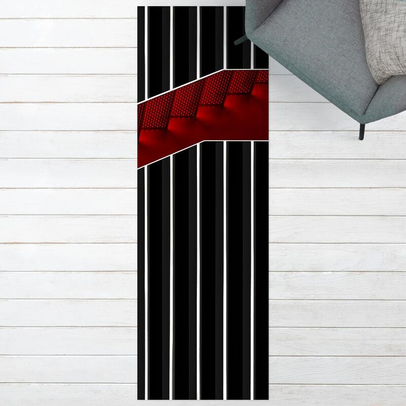 

Alfombras vinílicas - Play Of Red Light In Staircase - Panorámico Dimensión LxA: 120cm x 40cm