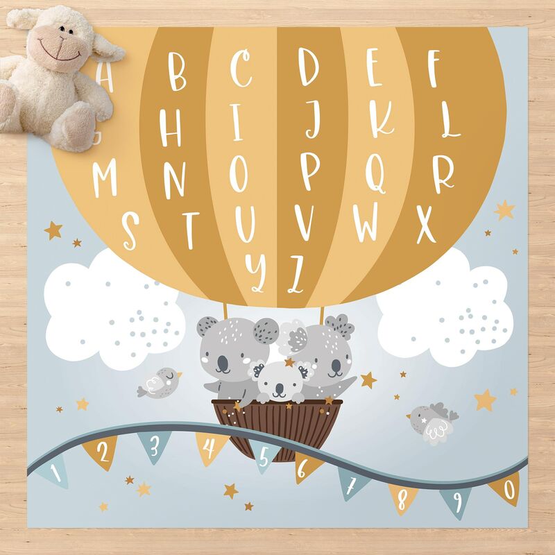 

Alfombras vinílicas - Playoom Mat ABC - Learning Easily with Koalas - Cuadrado 1:1 Dimensión LxA: 80cm x 80cm