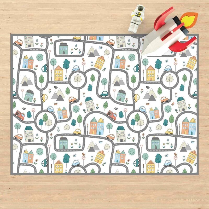 

Alfombras vinílicas - Playoom Mat City Traffic- Out And About With The Car - Apaisado 3:4 Dimensión LxA: 75cm x 100cm