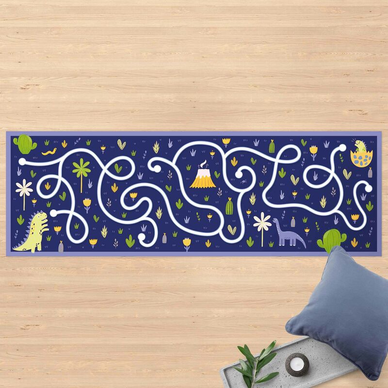 

Bilderwelten - Alfombras vinílicas - Playoom Mat Dinosaurs - Dino Mom Looking For Her Baby - Panorama Formato apaisado Dimensión LxA: 100cm x 300cm