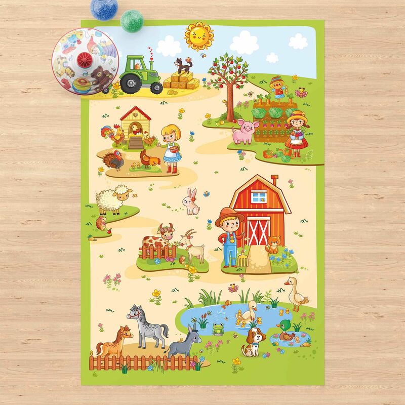 

Alfombras vinílicas - Playoom Mat Farm - Farm Work Is Fun - Alto 3:2 Dimensión LxA: 120cm x 80cm