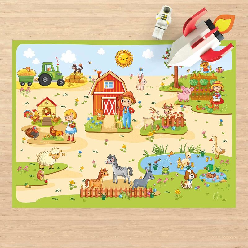 

Alfombras vinílicas - Playoom Mat Farm - Farm Work Is Fun - Apaisado 3:4 Dimensión LxA: 90cm x 120cm