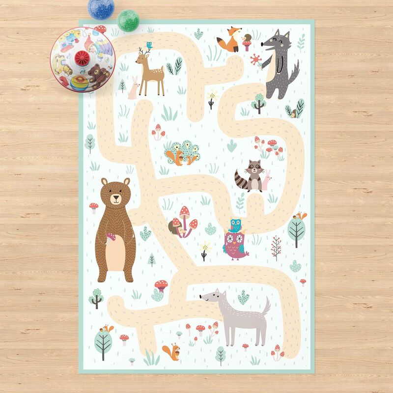 

Alfombras vinílicas - Playoom Mat Forest Animals - Friends On A Forest Path - Alto 3:2 Dimensión LxA: 150cm x 100cm