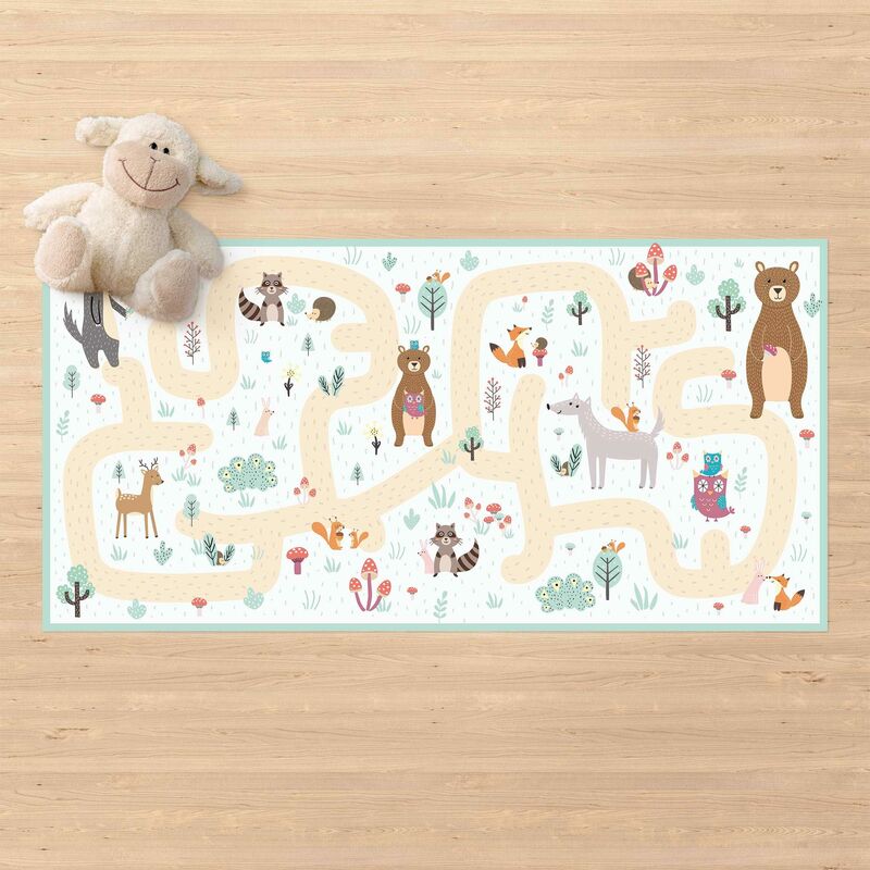 

Alfombras vinílicas - Playoom Mat Forest Animals - Friends On A Forest Path - Apaisado 1:2 Dimensión LxA: 80cm x 160cm