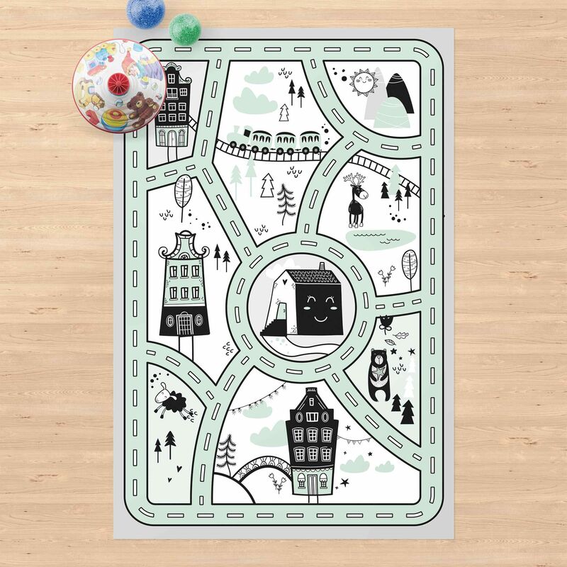 

Alfombras vinílicas - Playoom Mat Scandinavia - The Green City - Alto 3:2 Dimensión LxA: 210cm x 140cm