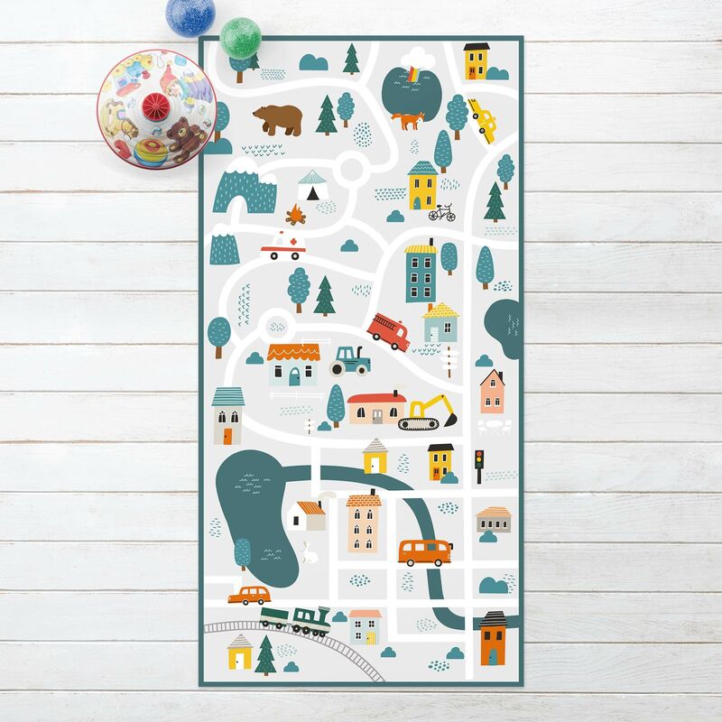 

Bilderwelten - Alfombras vinílicas - Playoom Mat Smalltown - From the City Into Nature - Alto 2:1 Dimensión LxA: 180cm x 90cm