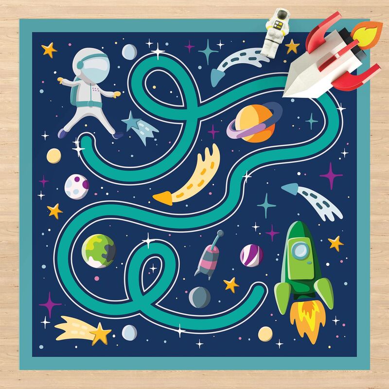

Alfombras vinílicas - Playoom Mat Space- Back To The Rocket Ship - Cuadrado 1:1 Dimensión LxA: 60cm x 60cm