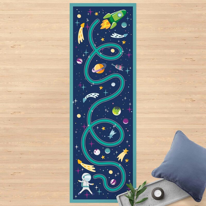 

Bilderwelten - Alfombras vinílicas - Playoom Mat Space- Back To The Rocket Ship - Panorámico Dimensión LxA: 300cm x 100cm