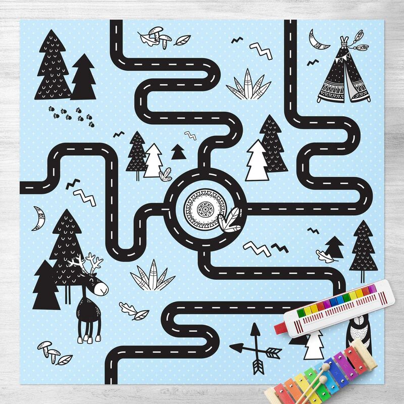 

Alfombras vinílicas - Playoom Mat Streets - Find Your Way - Cuadrado 1:1 Dimensión LxA: 60cm x 60cm