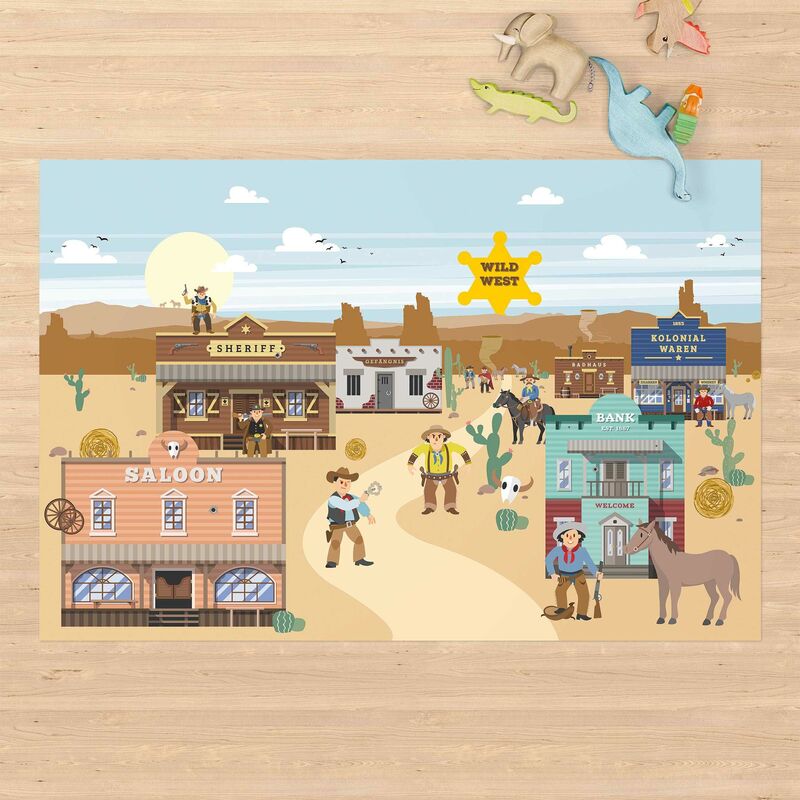 

Alfombras vinílicas - Playoom Mat Wild West - In Front Of The Saloon - Apaisado 2:3 Dimensión LxA: 60cm x 90cm