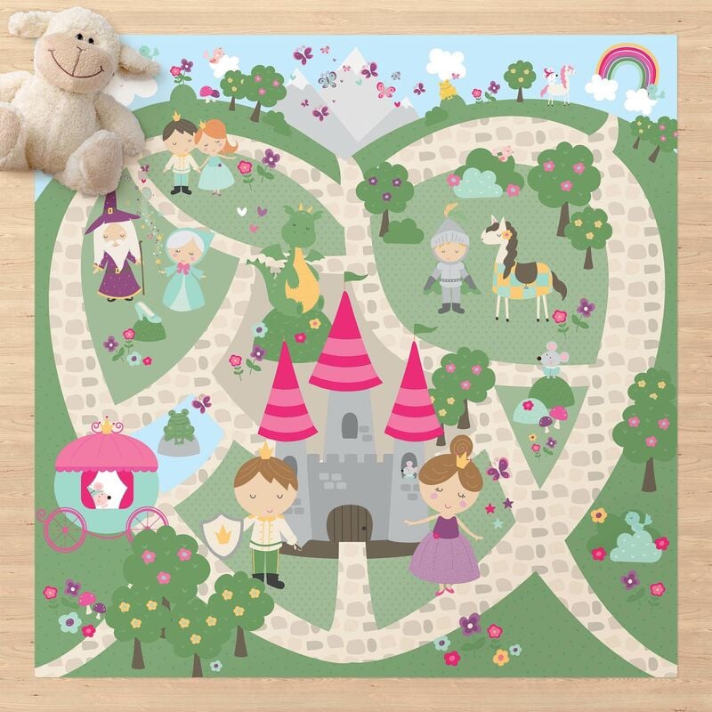 

Alfombras vinílicas - Playoom Mat Wonderland - The Path To The Castle - Cuadrado 1:1 Dimensión LxA: 40cm x 40cm