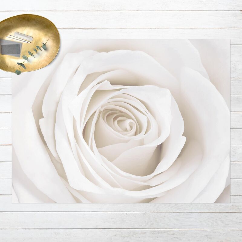 

Alfombras vinílicas - Pretty White Rose - Apaisado 3:4 Dimensión LxA: 45cm x 60cm