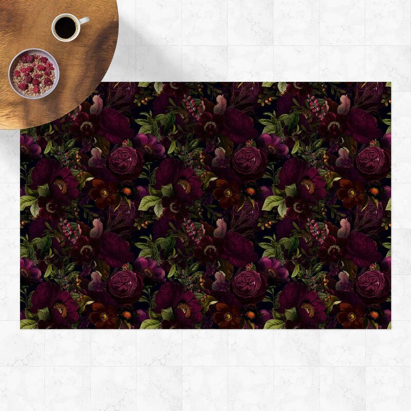 

Alfombras vinílicas - Purple Blossoms Dark - Apaisado 2:3 Dimensión LxA: 100cm x 150cm