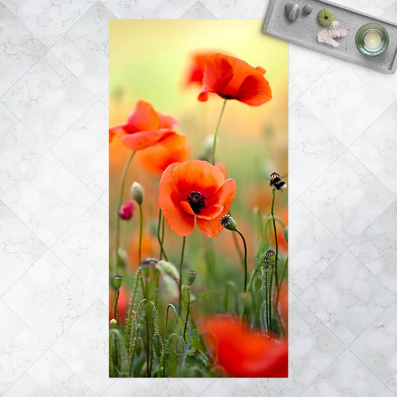 

Bilderwelten - Alfombras vinílicas - Red Summer Poppy - Alto 2:1 Dimensión LxA: 80cm x 40cm