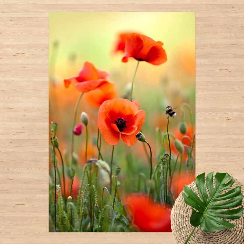 

Alfombras vinílicas - Red Summer Poppy - Alto 3:2 Dimensión LxA: 180cm x 120cm