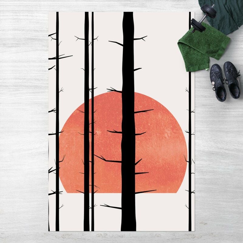 

Alfombras vinílicas - Red Sun In The Enchanted Forest - Alto 3:2 Dimensión LxA: 60cm x 40cm