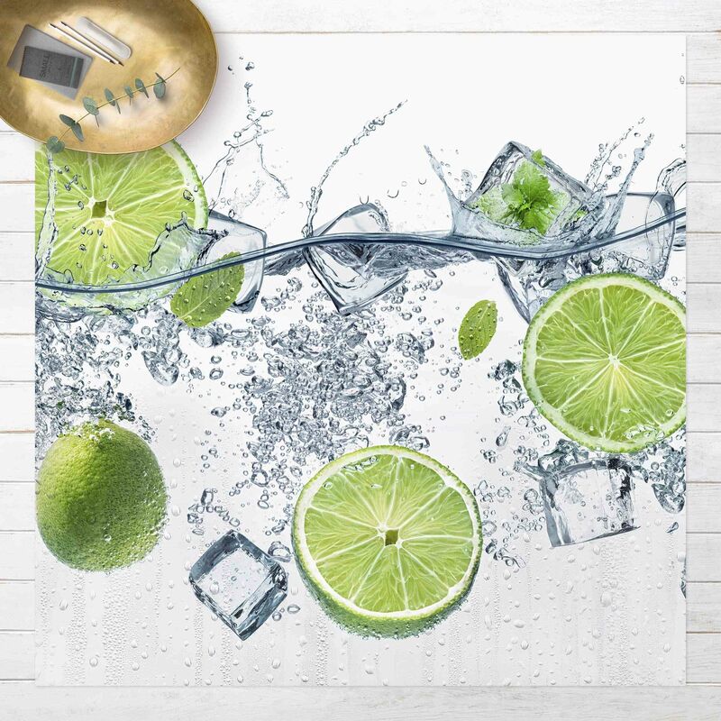 

Bilderwelten - Alfombras vinílicas - Refreshing Lime - Cuadrado 1:1 Dimensión LxA: 120cm x 120cm