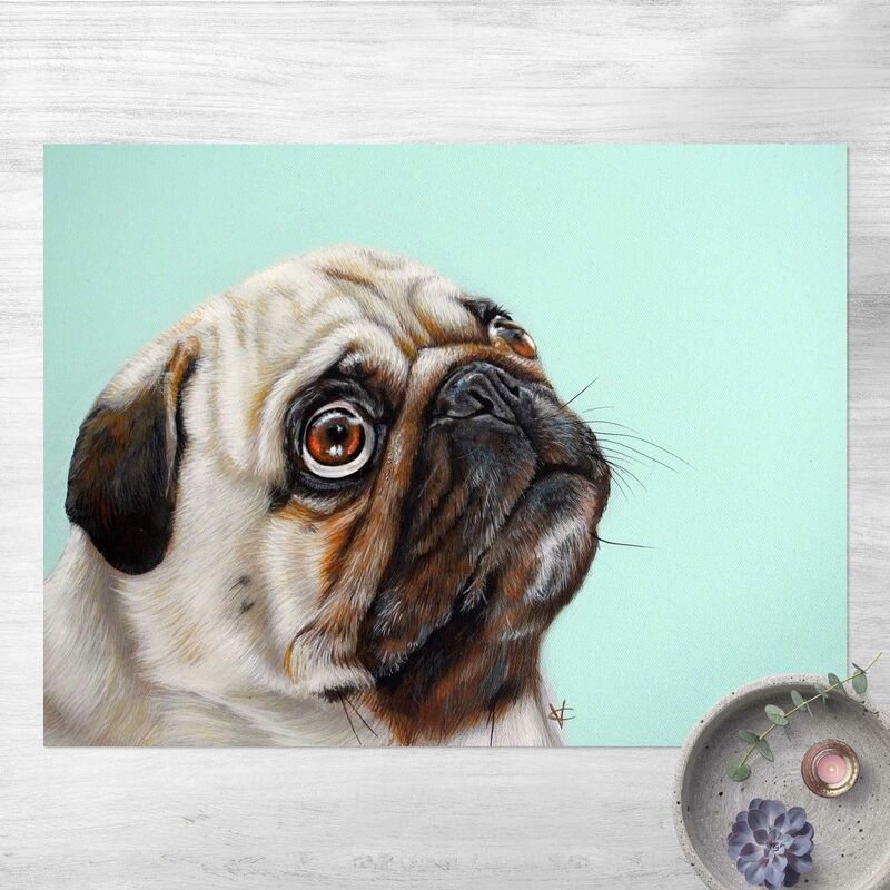 

Alfombras vinílicas - Reward for Pug - Apaisado 3:4 Dimensión LxA: 75cm x 100cm