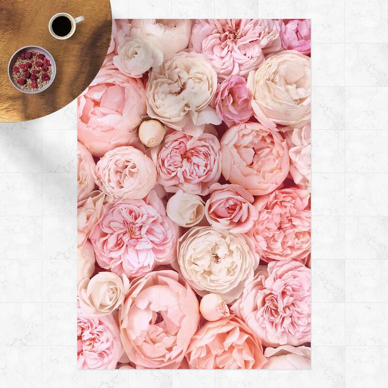 

Alfombras vinílicas - Roses Rosé Coral Shabby - Alto 3:2 Dimensión LxA: 210cm x 140cm