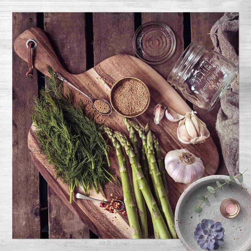 

Alfombras vinílicas - Rustic Asparagus - Cuadrado 1:1 Dimensión LxA: 60cm x 60cm