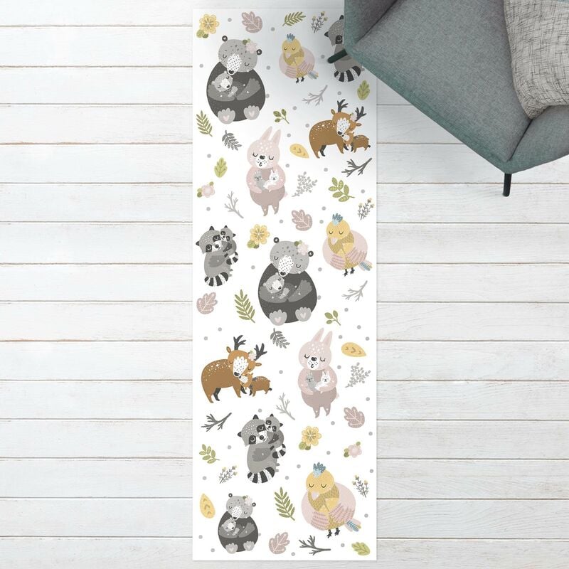 

Alfombras vinílicas - Scandinavian Animal Family Hugging - Panorámico Dimensión LxA: 150cm x 50cm