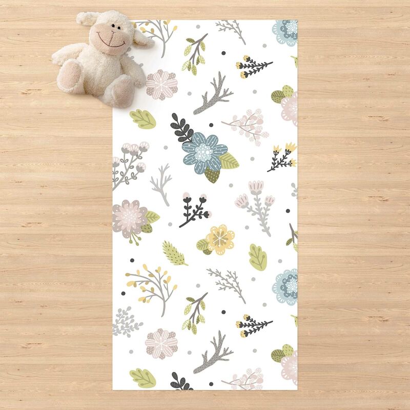 

Alfombras vinílicas - Scandinavian Branches And Flowers - Alto 2:1 Dimensión LxA: 220cm x 110cm