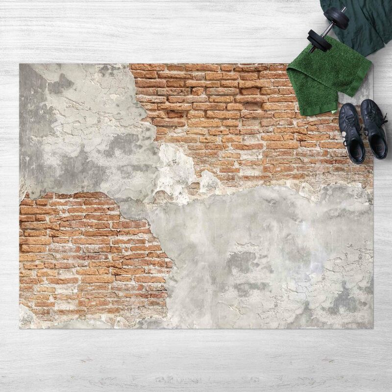 

Alfombras vinílicas - Shabby Brick Wall - Apaisado 3:4 Dimensión LxA: 135cm x 180cm
