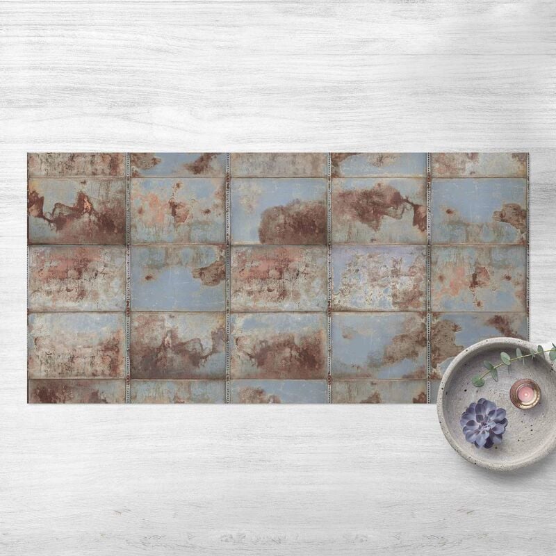 

Bilderwelten - Alfombras vinílicas - Shabby Industrial Metal Look - Apaisado 1:2 Dimensión LxA: 140cm x 280cm