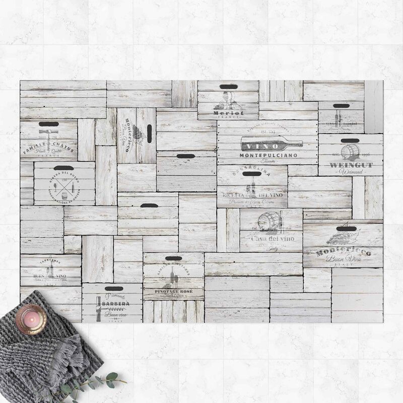 

Alfombras vinílicas - Shabby Wooden Crates - Apaisado 2:3 Dimensión LxA: 80cm x 120cm