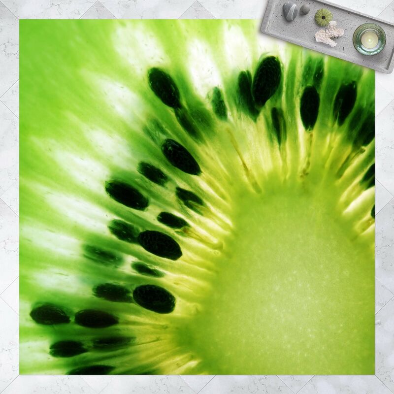 

Bilderwelten - Alfombras vinílicas - Shining Kiwi - Cuadrado 1:1 Dimensión LxA: 120cm x 120cm
