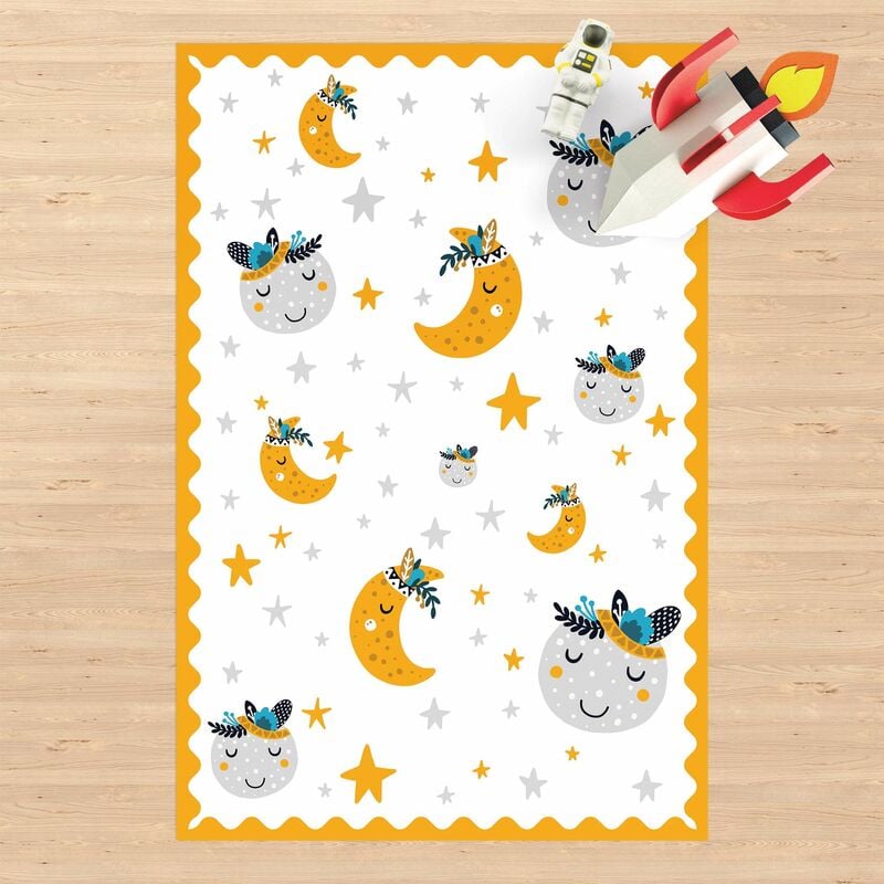 

Alfombras vinílicas - Sleaping Friends Moon And Stars With Frame - Alto 3:2 Dimensión LxA: 90cm x 60cm