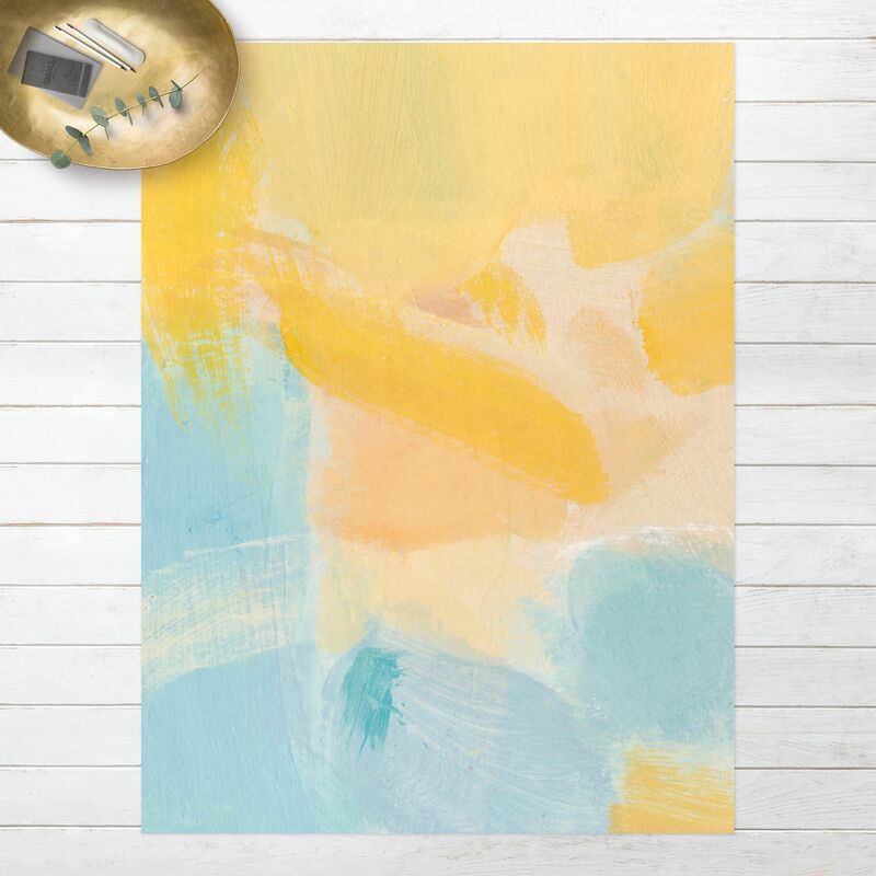 

Bilderwelten - Alfombras vinílicas - Spring Composition In Yellow and Blue - Alto 4:3 Dimensión LxA: 140cm x 105cm