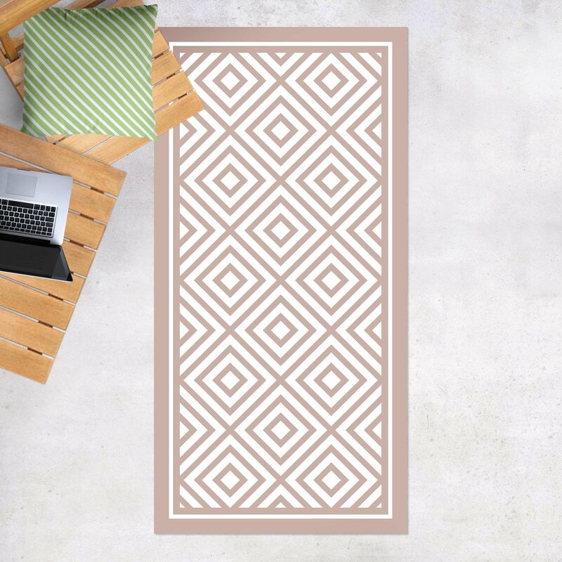 

Bilderwelten - Alfombras vinílicas - Square Tiles With Borders - Alto 2:1 Dimensión LxA: 200cm x 100cm