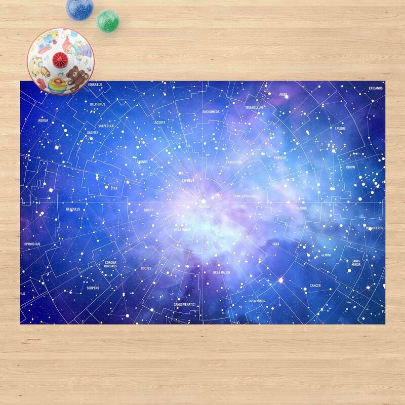 

Alfombras vinílicas - Stelar Constellation Star Chart - Apaisado 2:3 Dimensión LxA: 140cm x 210cm