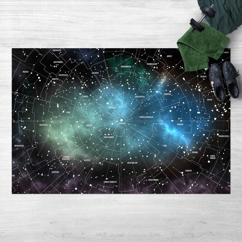 

Alfombras vinílicas - Stellar Constellation Map Galactic Nebula - Apaisado 2:3 Dimensión LxA: 140cm x 210cm