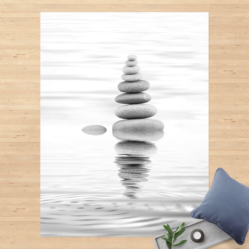 

Alfombras vinílicas - Stone Tower In Water Black And White - Alto 4:3 Dimensión LxA: 60cm x 45cm