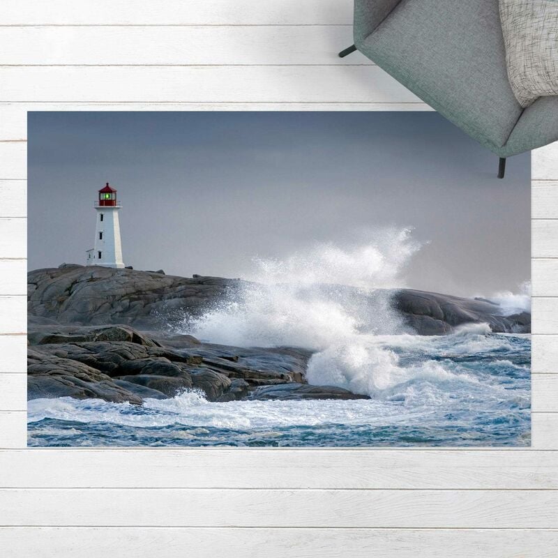 

Alfombras vinílicas - Storm Waves At The Lighthouse - Apaisado 2:3 Dimensión LxA: 120cm x 180cm