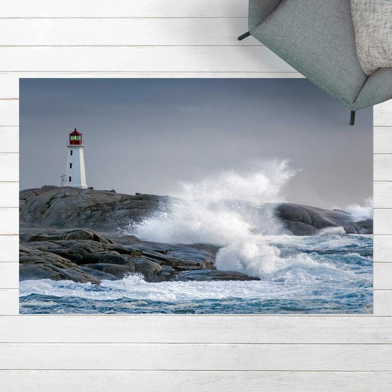 

Alfombras vinílicas - Storm Waves At The Lighthouse - Apaisado 2:3 Dimensión LxA: 100cm x 150cm