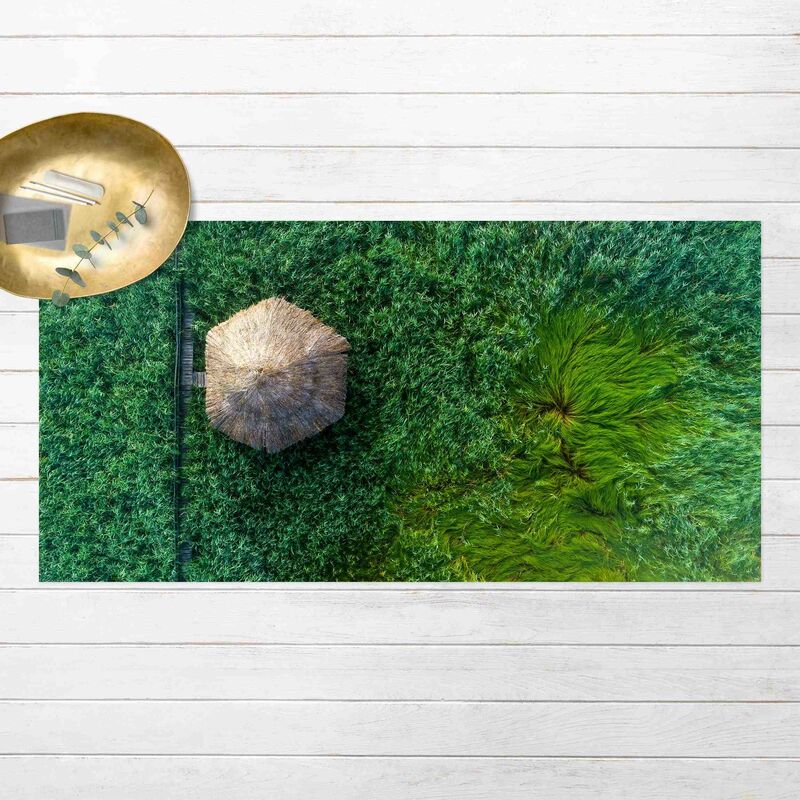 

Bilderwelten - Alfombras vinílicas - Straw Hut In High Reed - Apaisado 1:2 Dimensión LxA: 140cm x 280cm