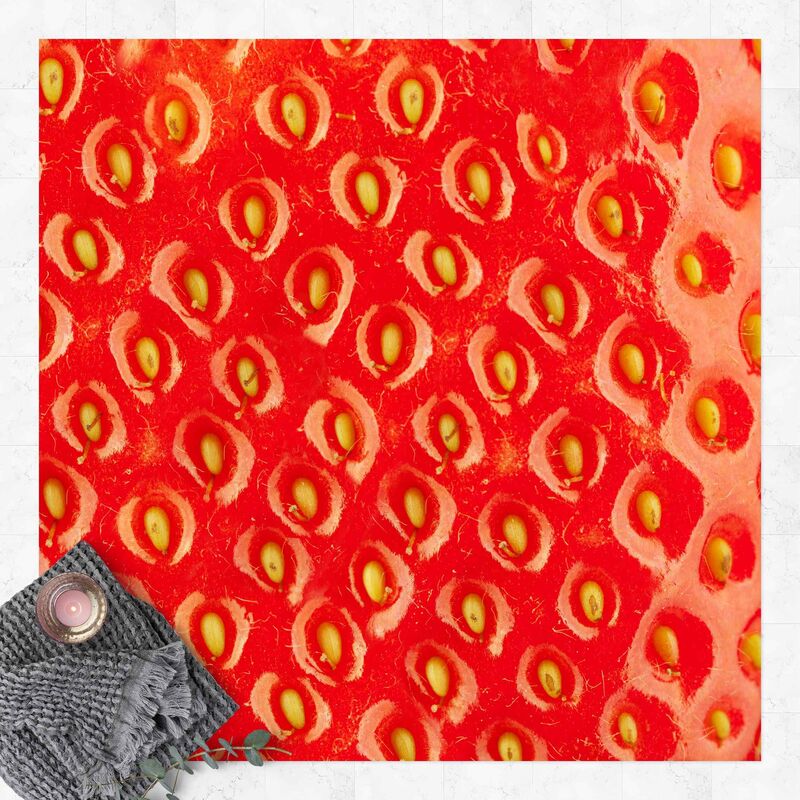 

Alfombras vinílicas - Strawberry Pattern - Cuadrado 1:1 Dimensión LxA: 140cm x 140cm