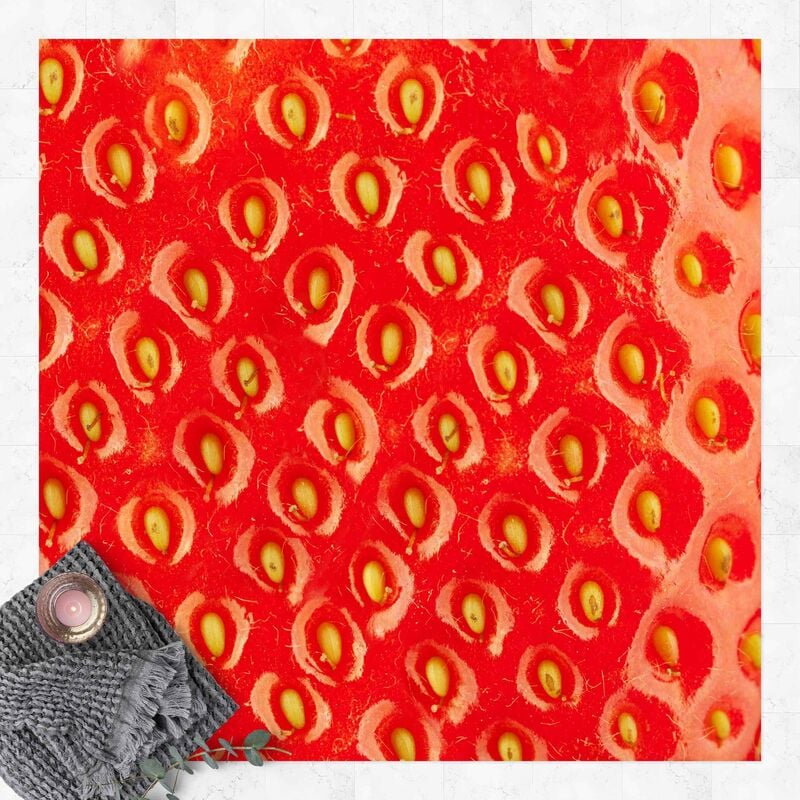

Alfombras vinílicas - Strawberry Pattern - Cuadrado 1:1 Dimensión LxA: 100cm x 100cm