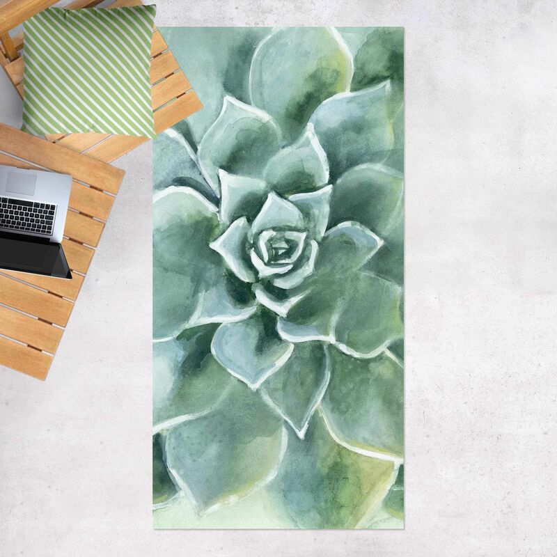 

Alfombras vinílicas - Succulent Plant Watercolour Dark - Alto 2:1 Dimensión LxA: 140cm x 70cm