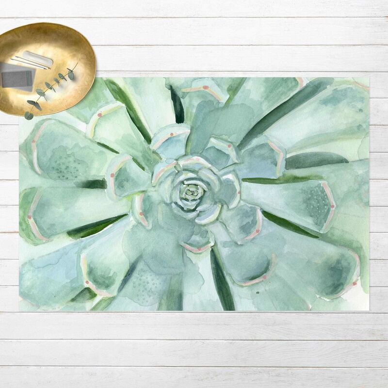 

Alfombras vinílicas - Succulent Plant Watercolour Light Coloured - Apaisado 2:3 Dimensión LxA: 120cm x 180cm