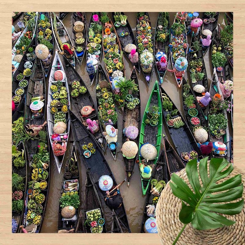 

Bilderwelten - Alfombras vinílicas - Swimming Market - Cuadrado 1:1 Dimensión LxA: 40cm x 40cm