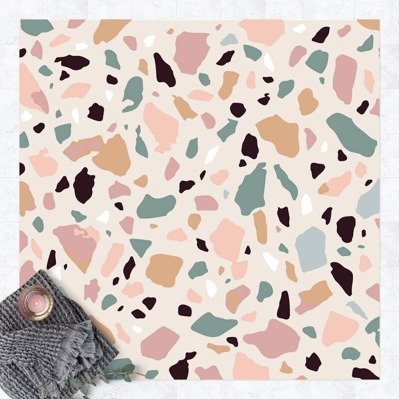

Bilderwelten - Alfombras vinílicas - Terazzo Pattern Naples - Cuadrado 1:1 Dimensión LxA: 40cm x 40cm