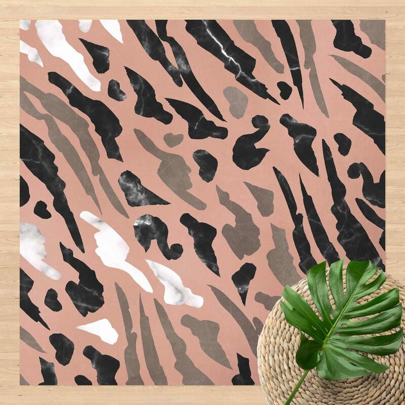 

Alfombras vinílicas - Tiger Stripes In Marble And Gold - Cuadrado 1:1 Dimensión LxA: 80cm x 80cm