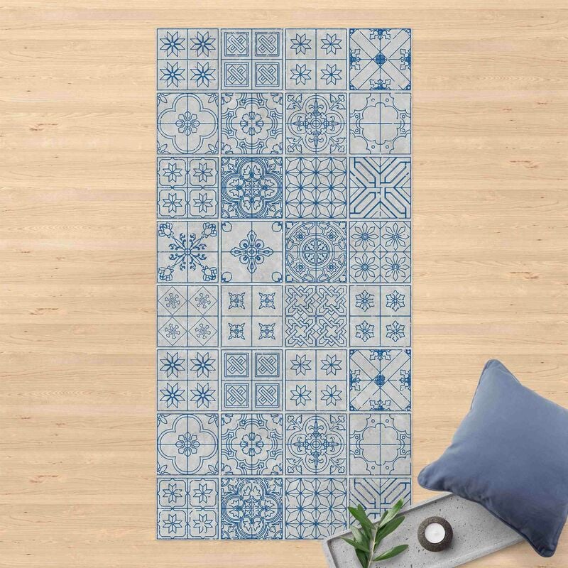 

Alfombras vinílicas - Tile Pattern Coimbra Blue - Alto 2:1 Dimensión LxA: 140cm x 70cm