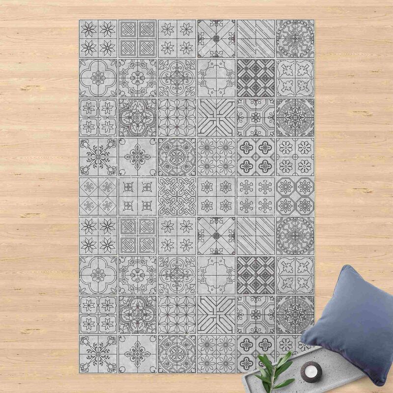

Alfombras vinílicas - Tile Pattern Coimbra Grey - Alto 3:2 Dimensión LxA: 120cm x 80cm