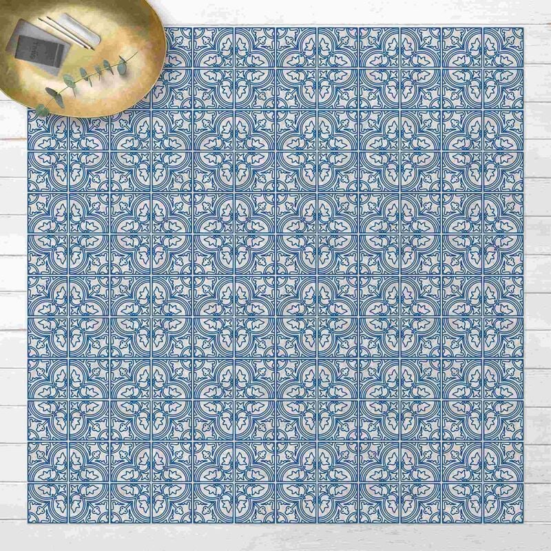 

Alfombras vinílicas - Tile Pattern Faro Blue - Cuadrado 1:1 Dimensión LxA: 40cm x 40cm